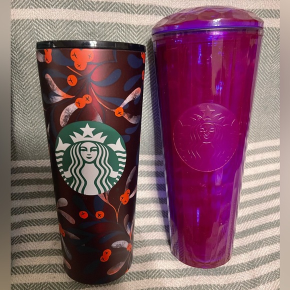 Starbucks set of 4 Cold Drink Cups (24oz) without Straws - Picture 2 of 3